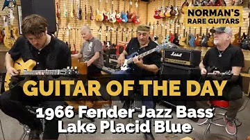 Guitar of the Day: 1966 Fender Jazz Bass Lake Placid Blue Matching Headstock | Norman's Rare Guitars