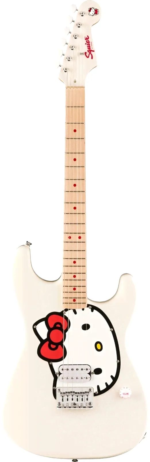 Squier by Fender Limited Edition Hello Kitty White Stratocaster From Japan-0