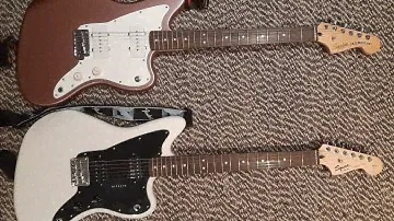 Squier affinity jazzmaster hh vs. Squier affinity jazzmaster burgundy