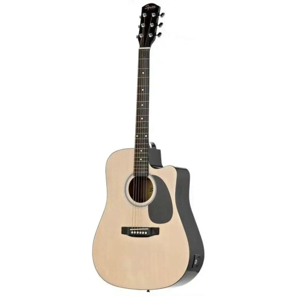Fender Squier SA-105CE Dreadnought NAT электроакустическая гитара-0