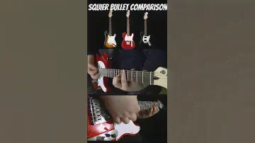 Squier Bullet Strat vs Tele vs Mustang Clean/Breakup Middle Position #guitarriffs #guitar #squier