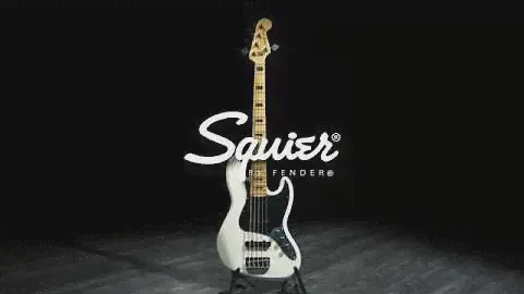 Squier by Fender Vintage Modified Jazz Bass V 5-String, Olympic White | Gear4music demo