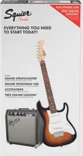 FENDER Squier Stratocaster® Pack, Laurel Fingerboard, Brown Sunburst, Gig...