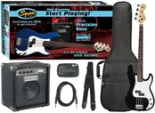 FENDER SQUIER AFFINITY PRECISION BASS&RUMBLE 15 AMP - BLACK набор