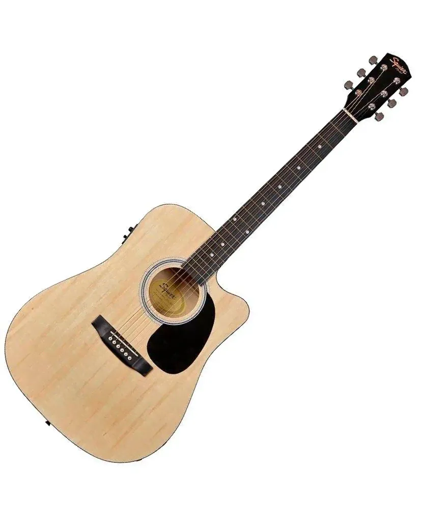 SQUIER SA-105CE NATURAL ELECTRO-ACOUSTIC GUITAR