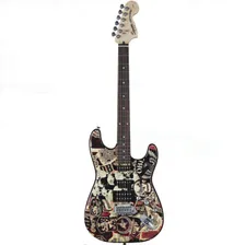 Электрогитара SQUIER by FENDER OBEY GRAPHIC STRATOCASTER HSS RW COLLAGE