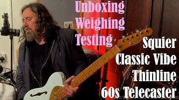 Fender Squier Classic Vibe FSR 60s Thinline Telecaster Sonic Blue  Unbox and test Keeley Muse Driver