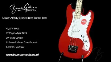 Squier Affinity Bronco Bass Torino Red