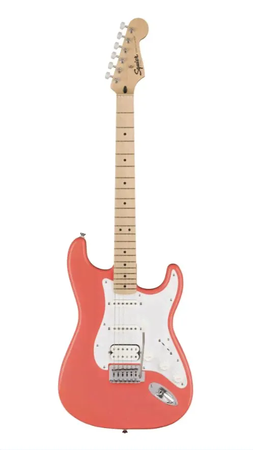 FENDER SQUIER Sonic Stratocaster HSS Tahitian Coral электрогитара, цвет коралловый